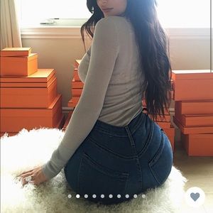 High waisted skinny jeans